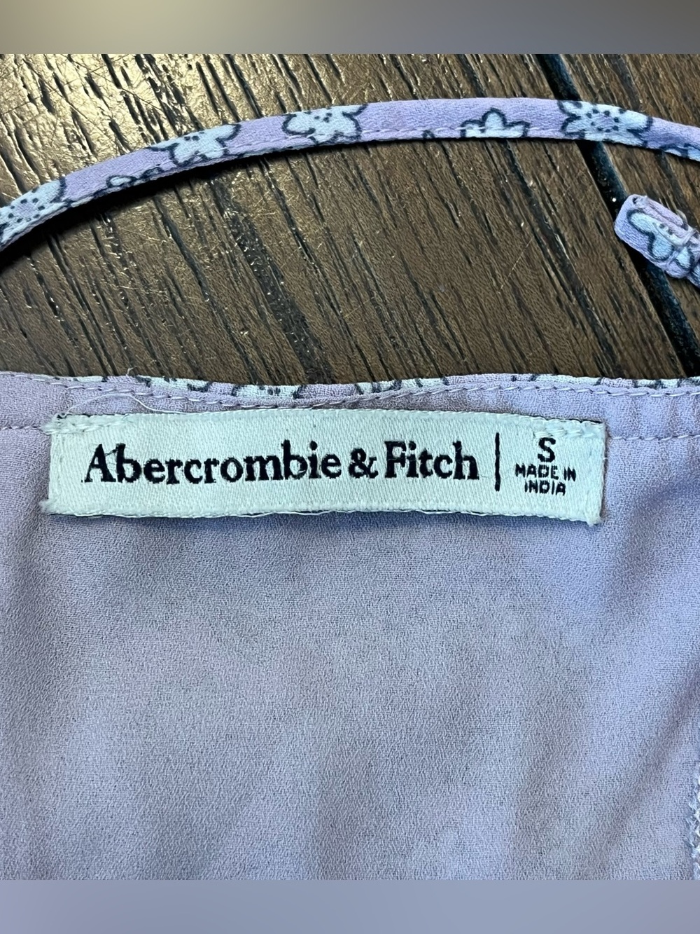 Vintage Abercrombie & Fitch Lilac Floral-Trim Dress size Small Y2K - Picture 3 of 9